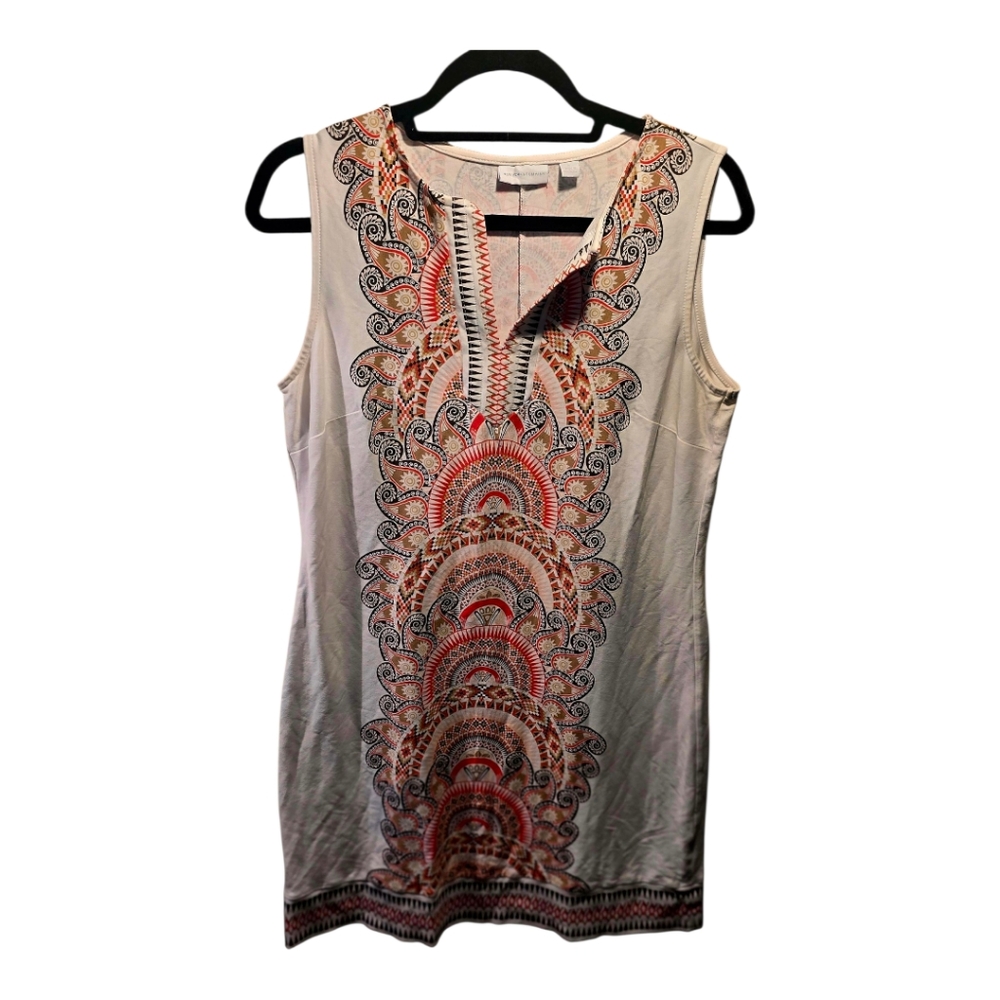 New York & Company Sz. Large White With Tribal Design